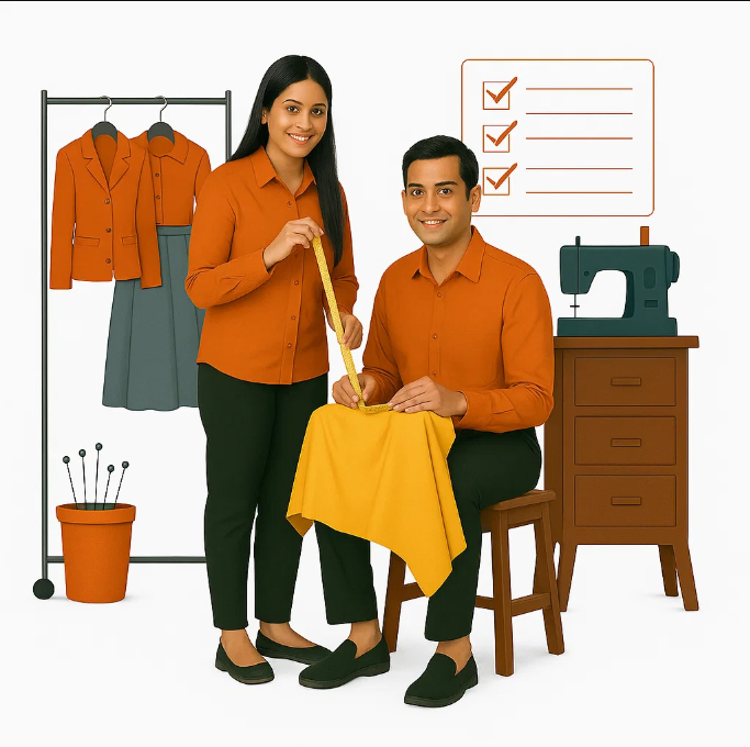 Tailor working
